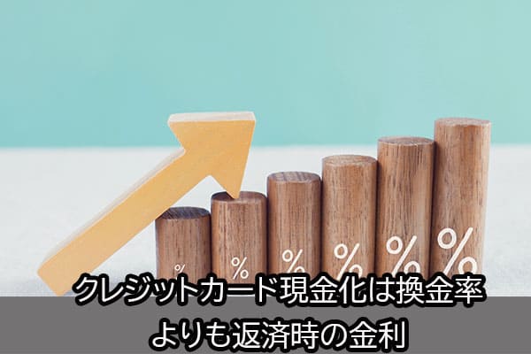 クレジットカード現金化は換金率よりも返済時の金利